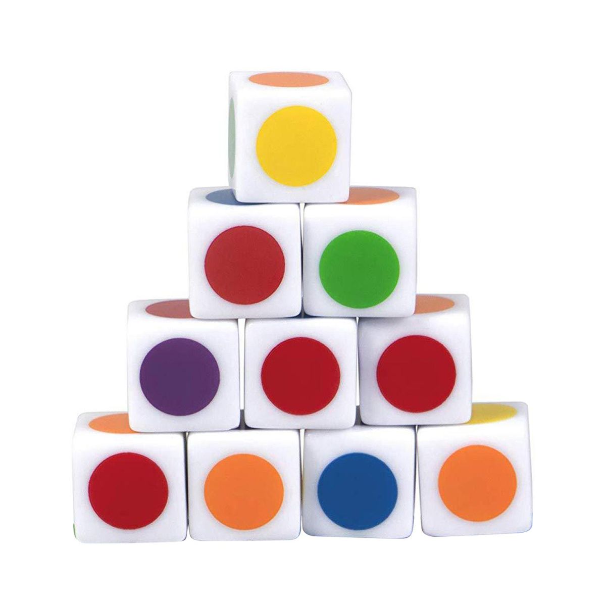 Bright Vibrant Colored Dice Colorful 16mm Dice Set for Fun Educational