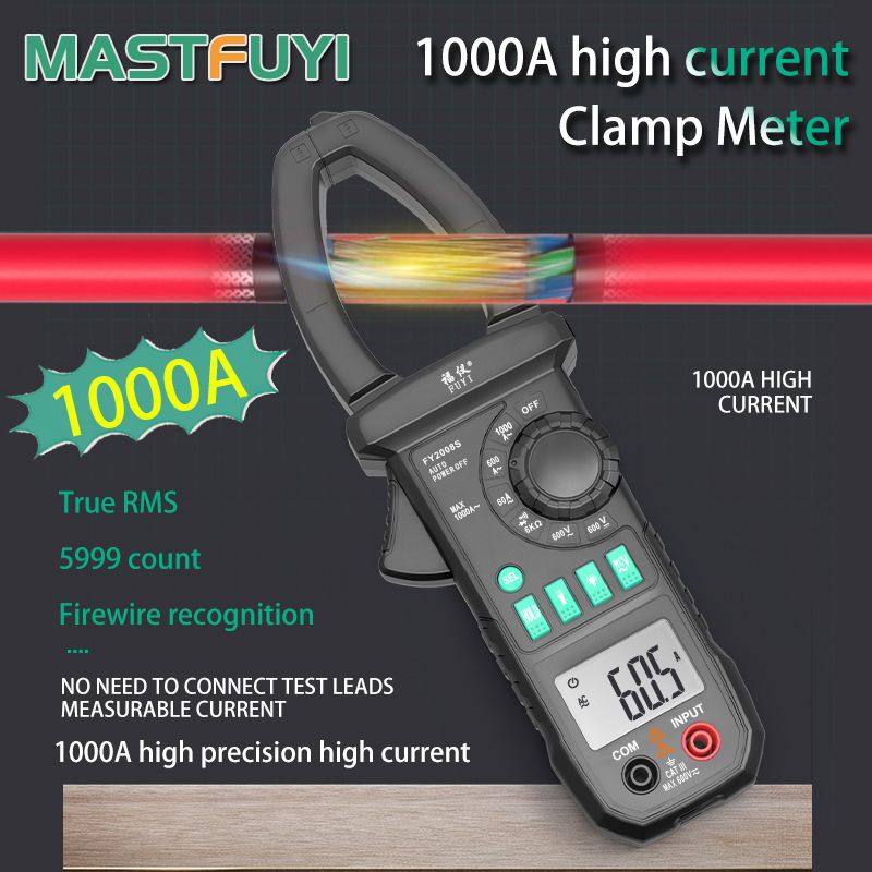 Mastfuyi Fy2008s 1000a Digital Multimeter Clamp Meter 6000