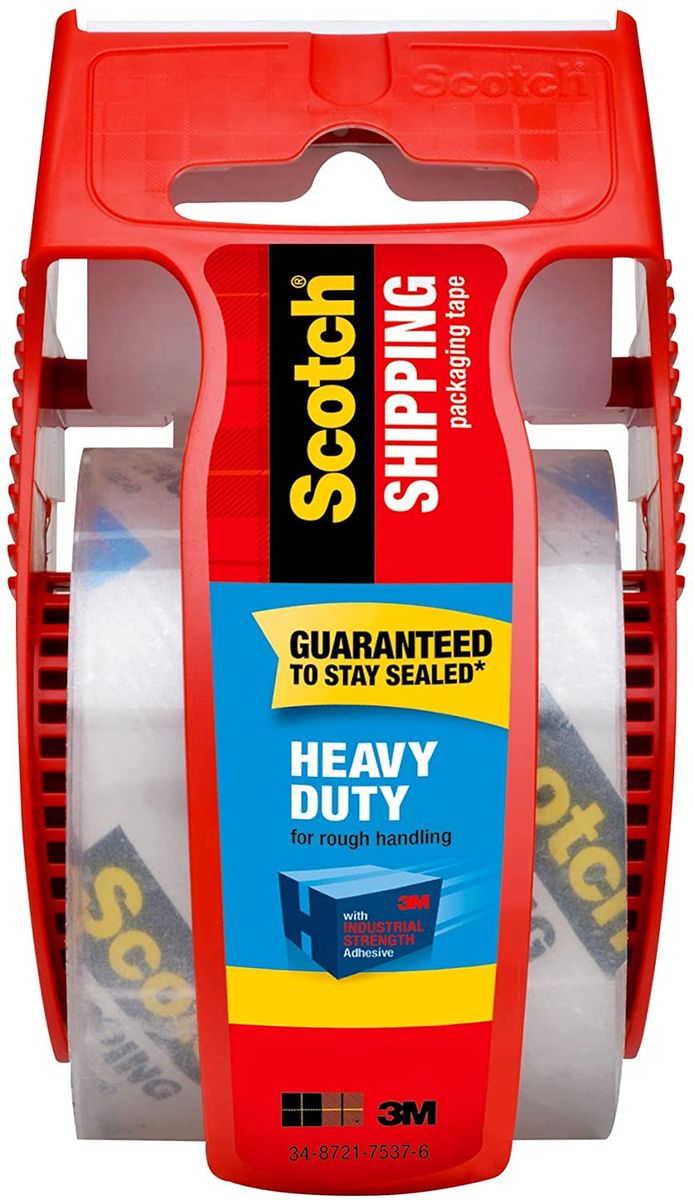 Scotch Heavy Duty Shipping Packaging Tape With Dispenser TAPE CUTTER