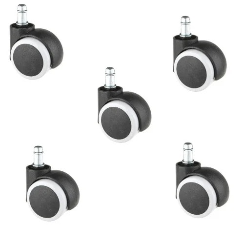 Replacement Castors For Swivel Office Chairs - 5pcs