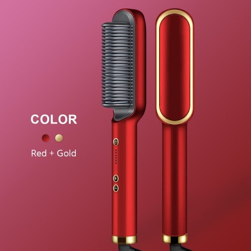 Hair Hot Comb And Straightener - 45W - Red