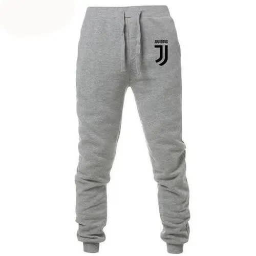 Joggers With Black Juventus Prints - Grey