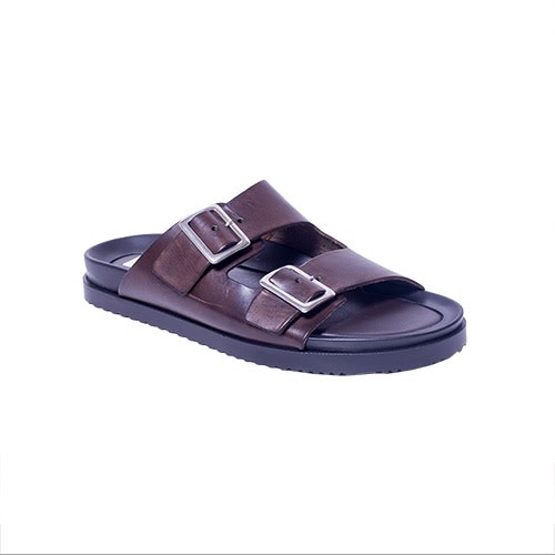 Tobylano Two Buckle Slippers - Brown