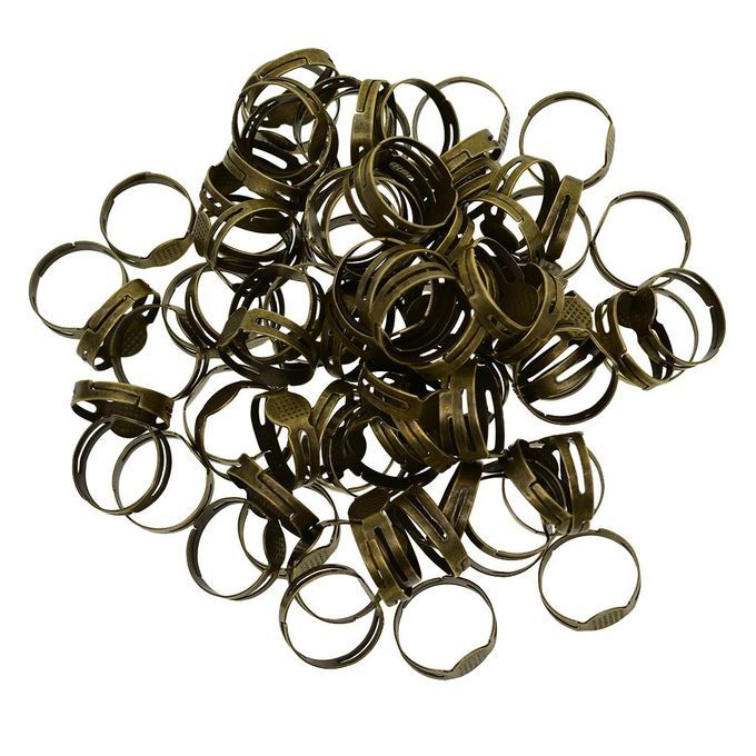 100pc Metal Adjustable Ring Settings Blank/Base,Fit 8mm Glass Cabochon