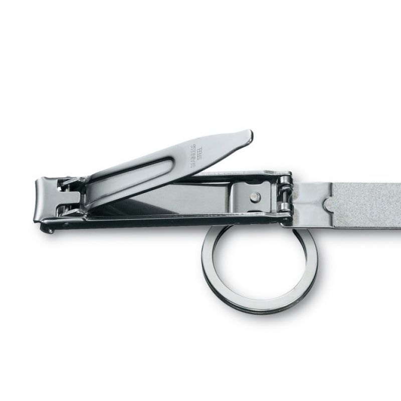Victorinox Nail Clipper Semi-Automatic Nail Clipper Keyring 8.2055.C 16600, 1pc, Silver