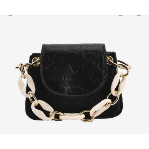 Mini Leather Casual Bag For Girls - Black