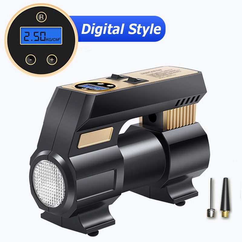 12V Portable Car Air Pump Electric Tire Inflator Pump  Digital Air Compressor Auto Tyre Pumb For Automobile Motorcycle Bicycle