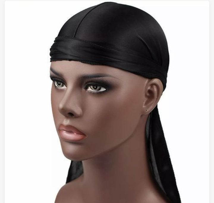 REGULAR Durags NEW Luxury Silky Plain DURAG - Black