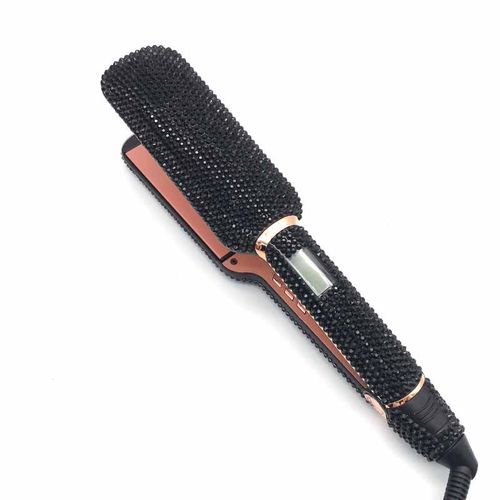Hair Straighteners Diamond Infrared Flat  Planchas Para El Cabello Plancha Lisseur Cheveux Chapinhas Styling Tools Black