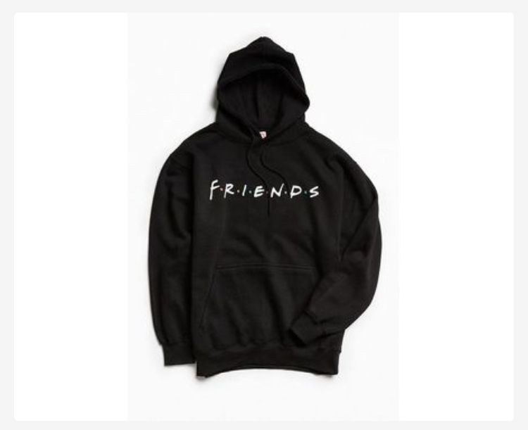 The Friends Printed Hoodie Black