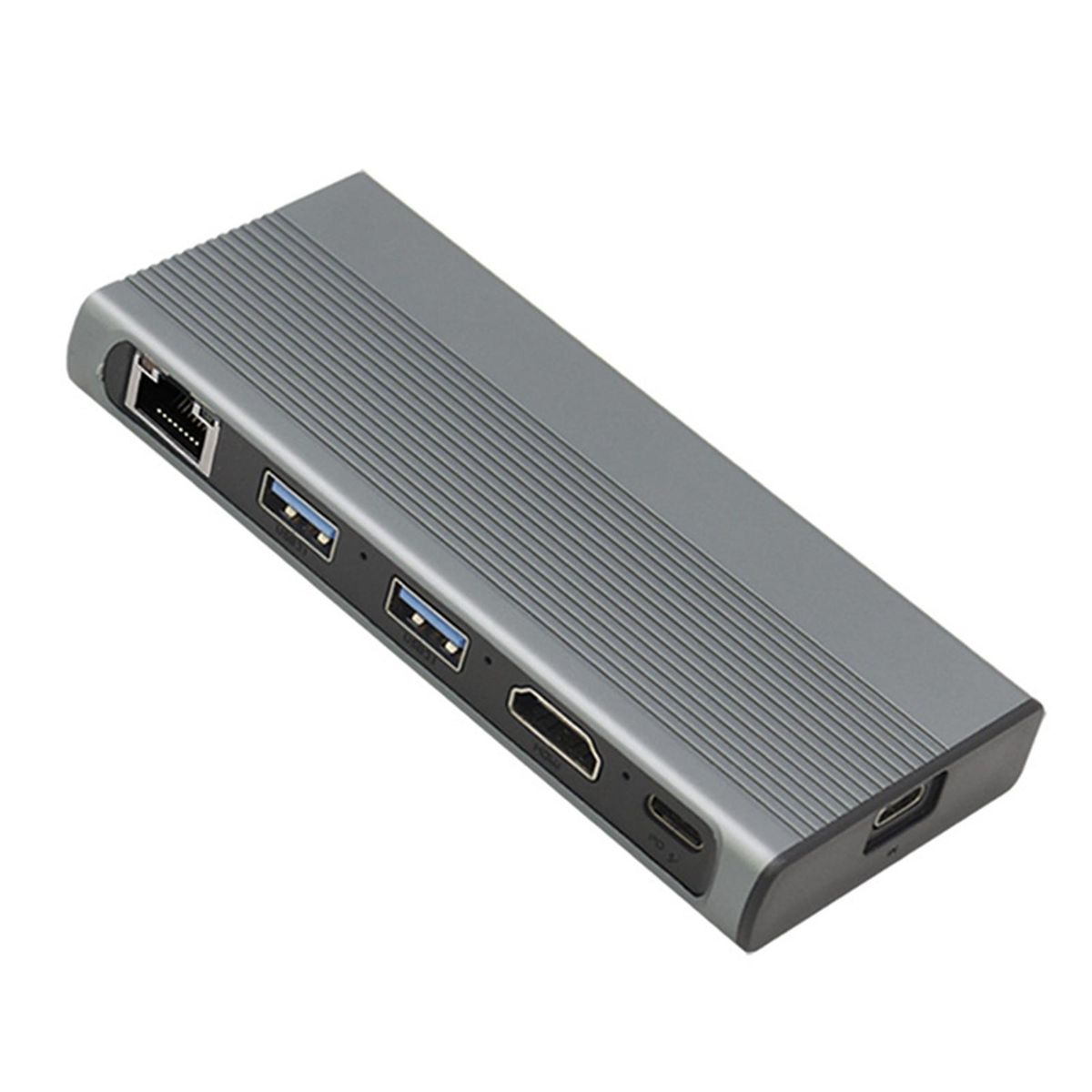 Multi-functional 6 in 1 HUB+ Hard Disk Box Docking Station Support Two Protocols 1000M Network Port
