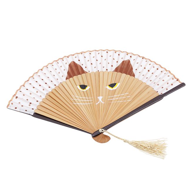 Party Dancing Wedding Fans Outdoor Folding Cute Hollow Decoration Silk Cartoon Out Cat Handheld Hand Folding Fan Fan 2020