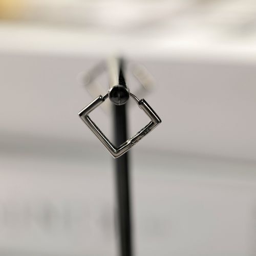 Geometric Niche Earrings Male Ear Hoop Female Golden Personality Jewelry Black