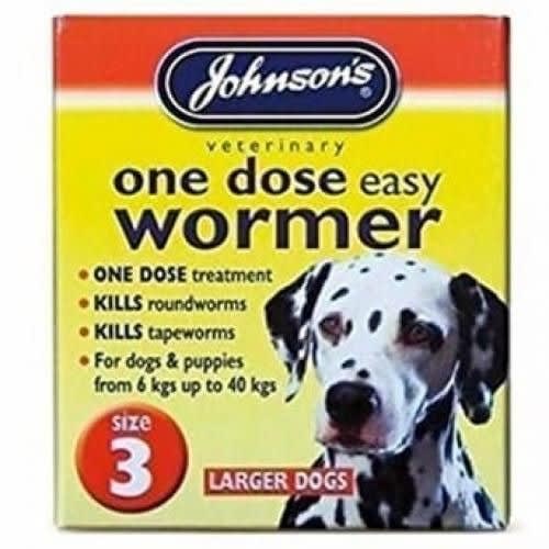 One Dose Dog Wormer -  Size 3  Large - 4x500mg Tabs
