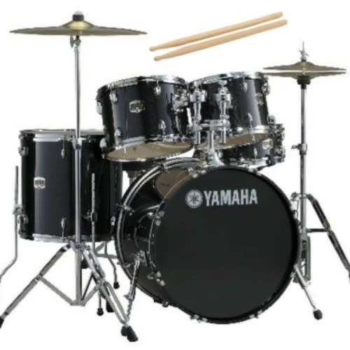Professional Church Drum Set - Shiny Black - 5 Set