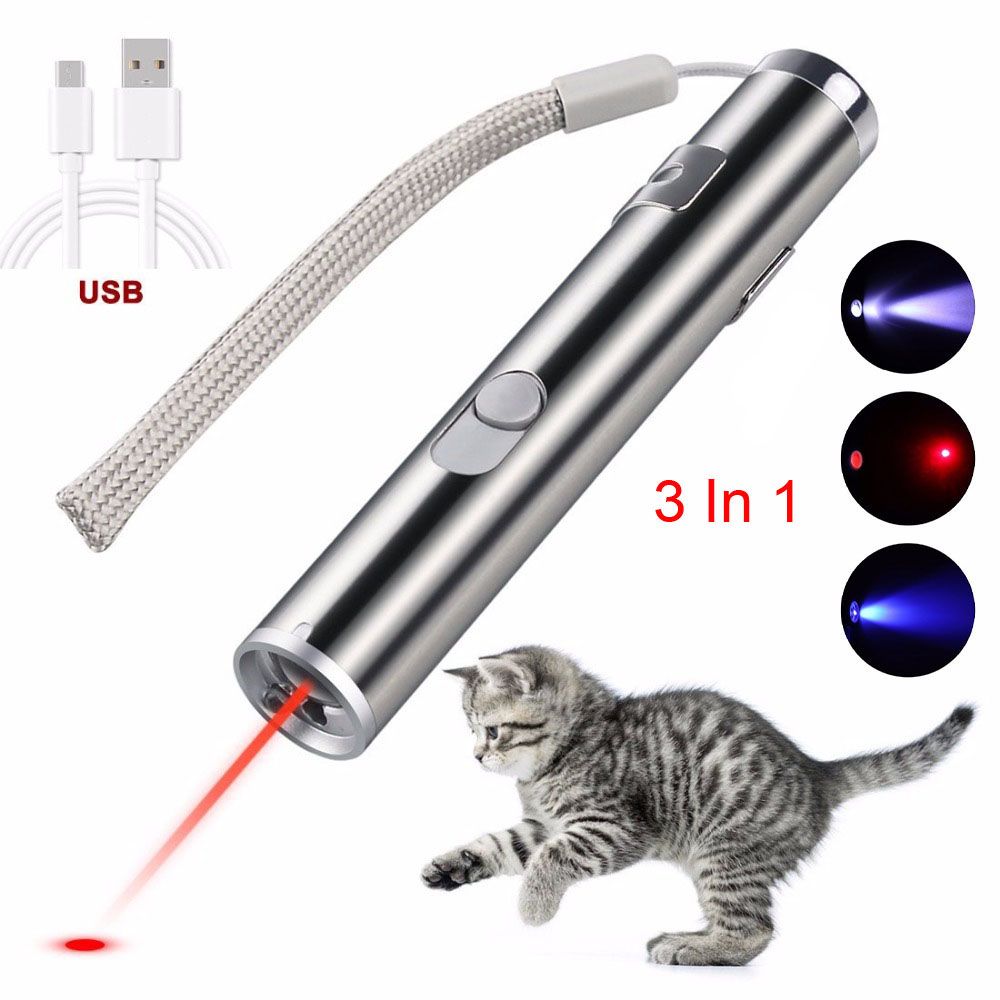 3 In 1 Red Laser Pen Black Strong Visible Light Beam