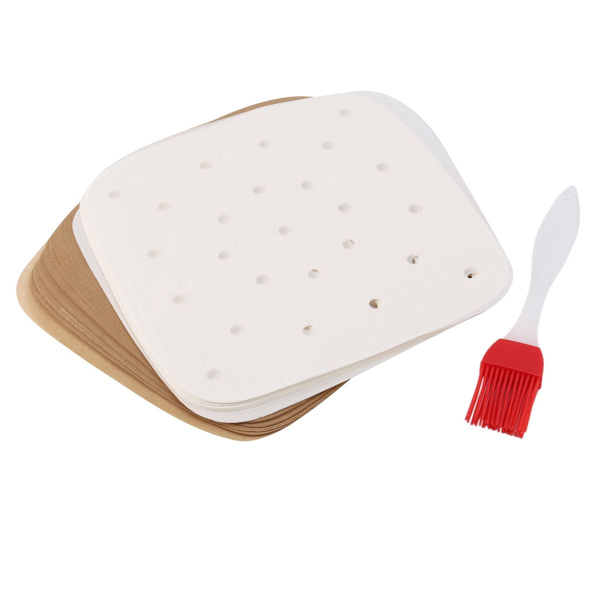 200Pcs Square Air Fryer Liners, Non-Stick Steamer Mat