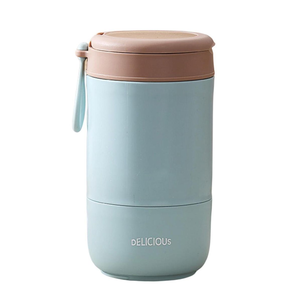 1 Set Milk Cup Breakfast Cereal Container with Scoop Light Blue