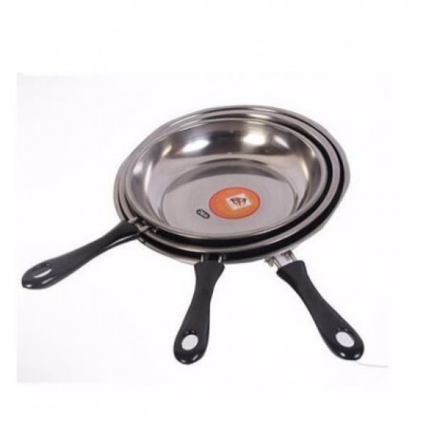 3 Pcs Stainless Fry Pan