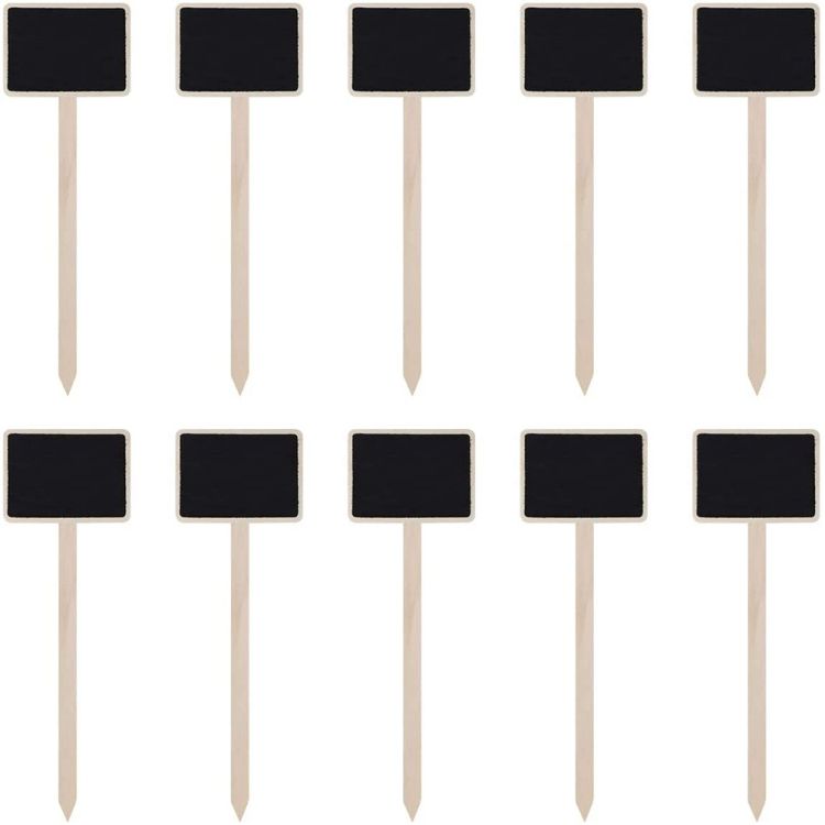 ZX507 10pcs Wooden Plug-in Message Board Mini Plant Name Tag