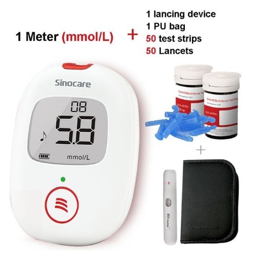 Diabetes Blood Sugar Tester With Voice Reminder & Light Warning