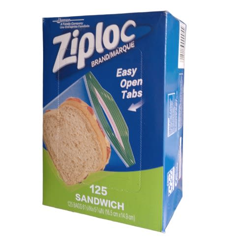 Ziploc Brand/marque Sandwich - 125 Bags