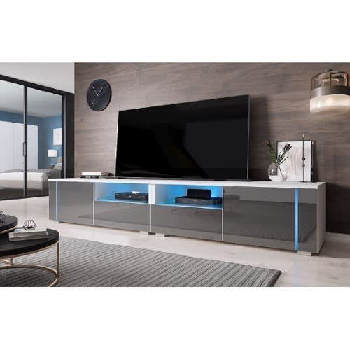 Entertainment Unit For Tv's Up To 85" - White Grey