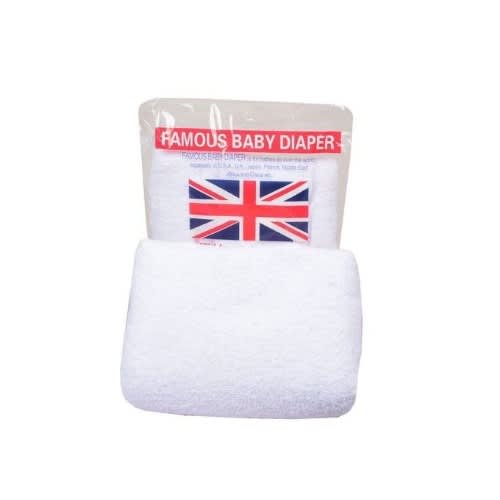 Washable Baby Nappy - 6 Pieces - White