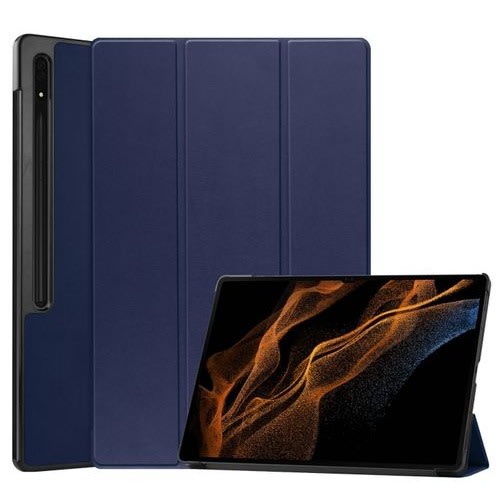 Smart Leather Case For Samsung Galaxy Tab S9 Ultra - 2022 Version - Blue