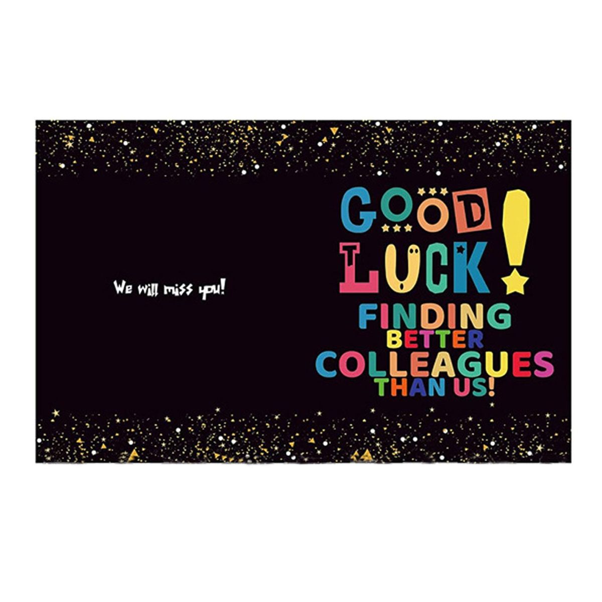 Good Luck Card for Coworkers Farewell Wishes Foldable Retirement B
