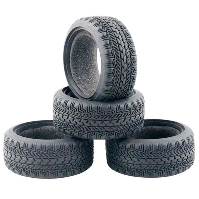 4x Rubber Tires For HSP 1/10 RC Car Buggy Off-Road Car Truck Parts