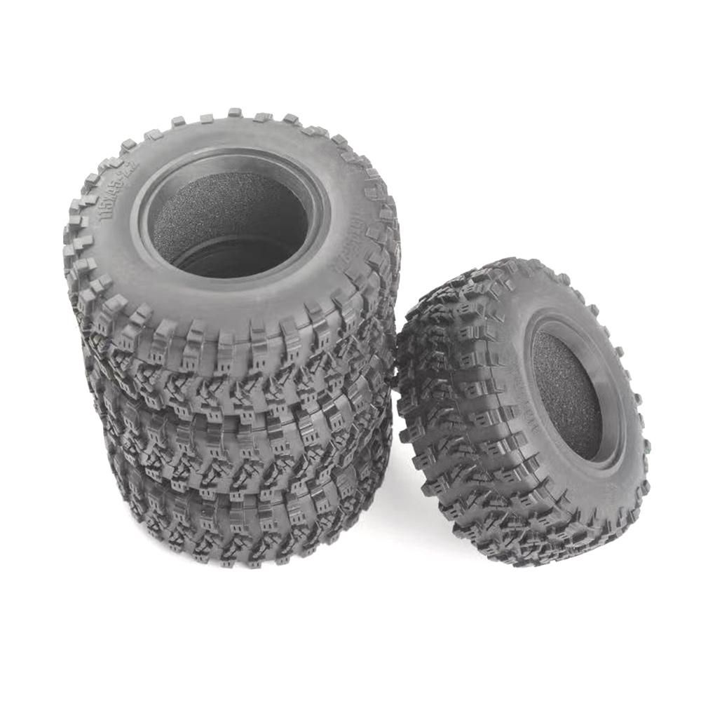 4PCS 115MM 2.2 Rubber Big Tires Wheel Tyres for