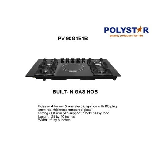 4gas+1electric Hotplate Cabinet Built-in Hob Gas Cooker Pv-90g4e1b