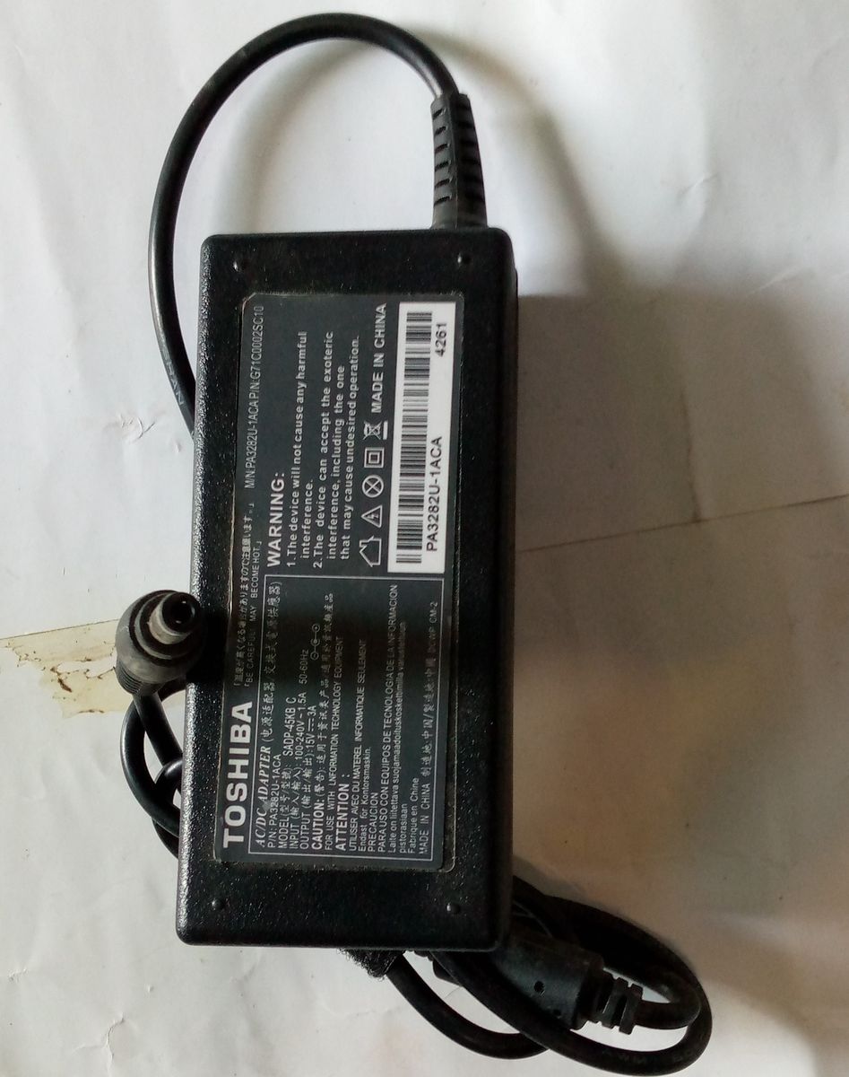 ORIGINAL TOSHIBA 15V 3A POWER ADAPTER