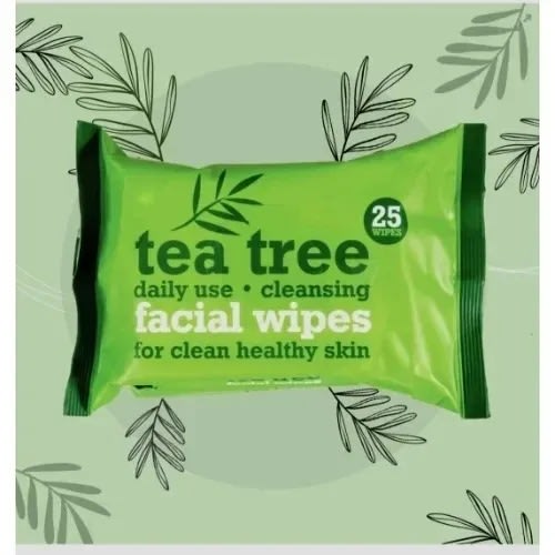 Tea Tree And Peppermint Facial Cleansing Wipes -25 Wipes