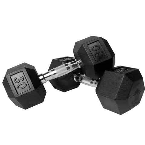 The Pair Of 30kg Hex Commercial Dumbbell