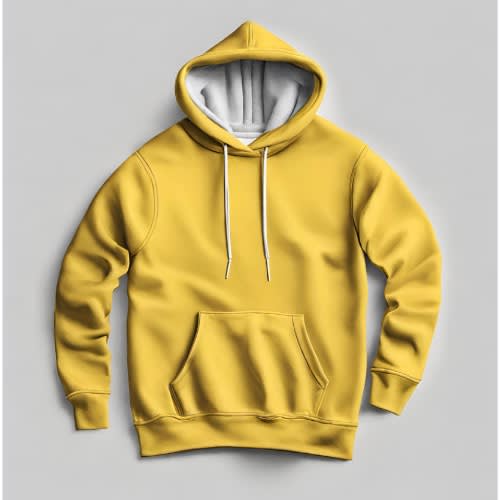 Plain Yellow Hoodie - XL