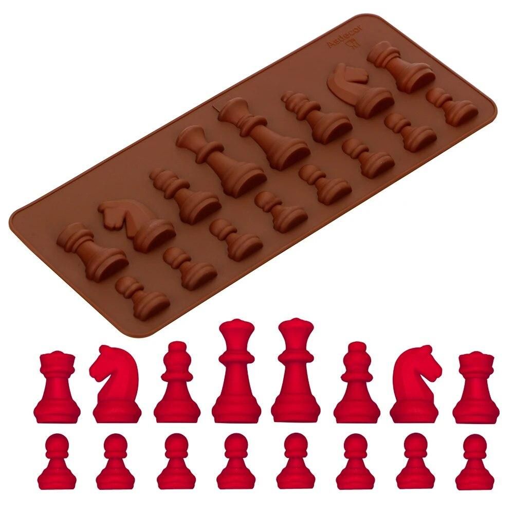 Chocolate Mold Kitchen Accessories Chess Shaped Silicone Ice Sugar Cake Mould DIY Baking Mould