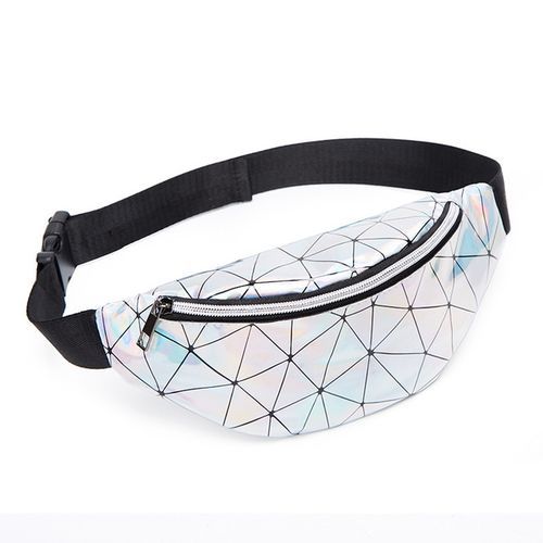 Men's And Women's Waist Bag Waterproof Laser Bag (silver)