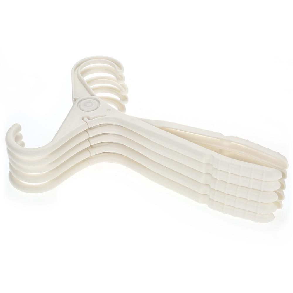 5pcs/set Clothes Hanger Folding Hanger Set of 5pcs Portable Coat Hanger Foldable Clothes Drying Rack for Traveling Business Trip
