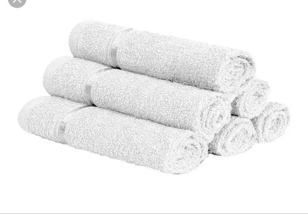 6 Succulent Bathing Face Towel- White