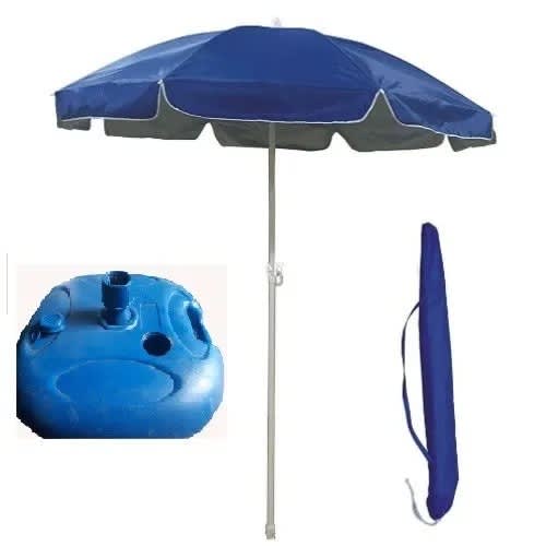 48" Beach Umbrella With Plastic Base