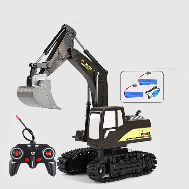 1:24 Alloy Remote Control Excavator 360 Degree Rotation Children's Boy Toy Car