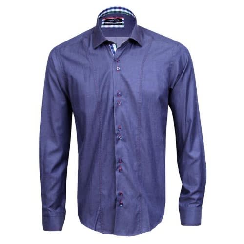 Long Sleeve Jeans Shirt - Blue