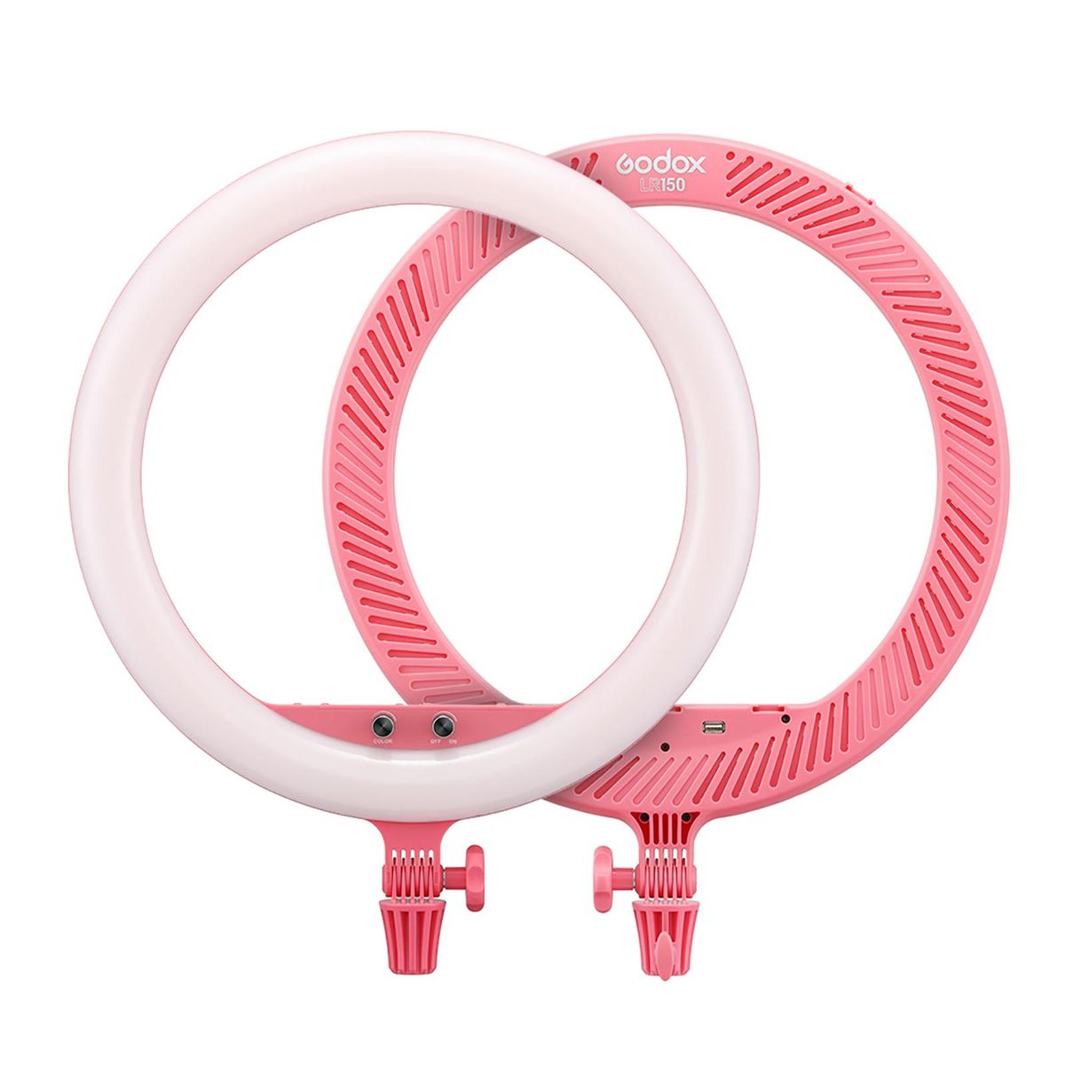 Godox LR150 18 Inch LED Ring Light Studio Photography Fill-in Light 3000K-6000K Bi-Color Temperature Adjustable Brightness with Phone Holder for Live Streaming Selfie   Makeup Portrait Photography