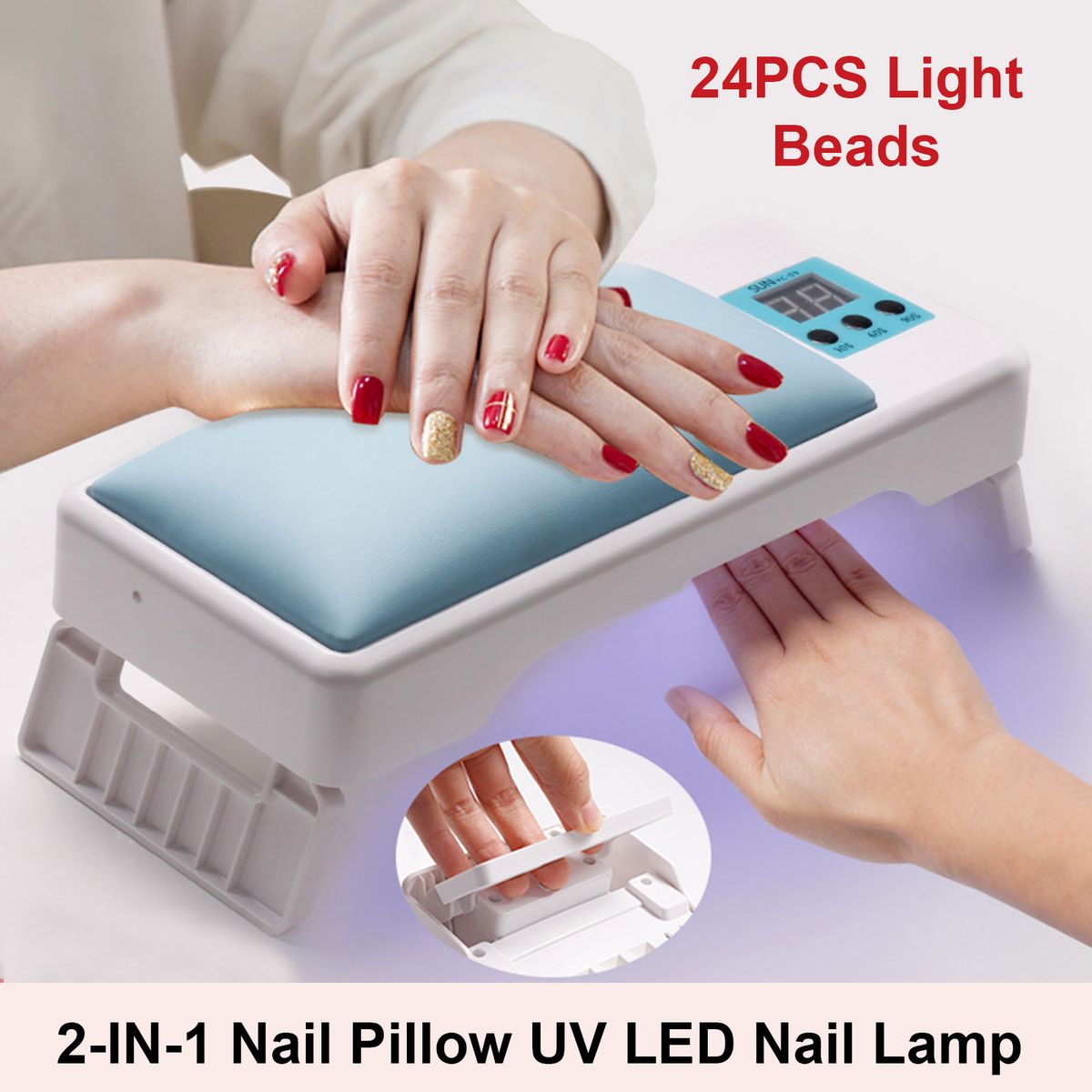 Foldable Nail Pillow UV LED Nail Lamp Polish Nail Dryer