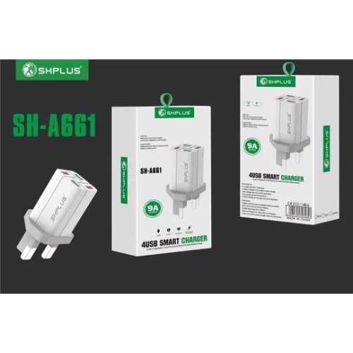 Shplus 4USB Port 9a Smart Fast Charger Sh-a661