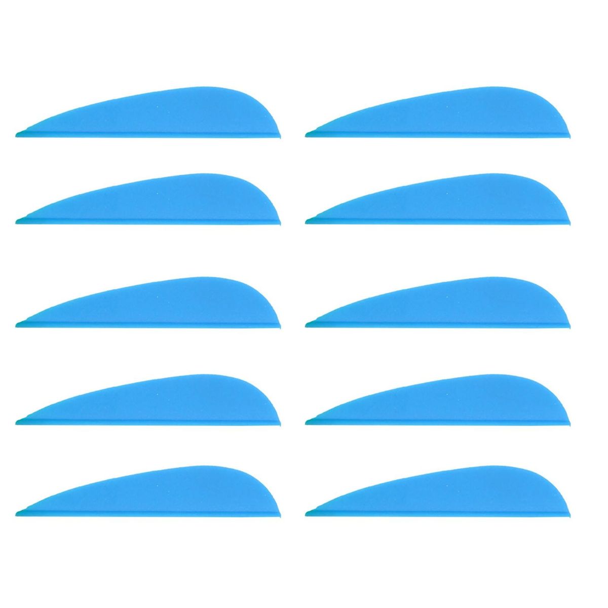 10Pcs Rubber Drop Feather Drop Shape Archery Feather Blue