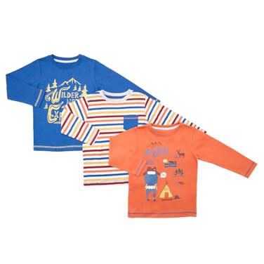 Toddler Long Sleeve Top - Pack Of 3