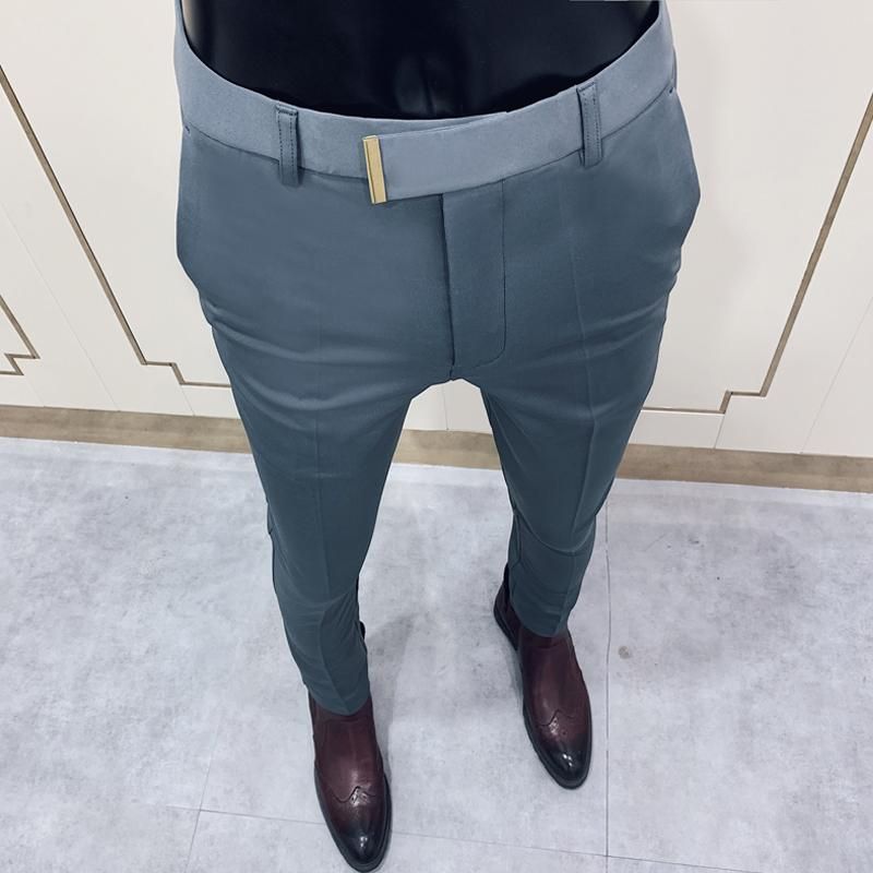 In The Spring Formal Suit Suit Slim Trousers Men Pants Office Work Pants Man Wedding Party Club Social Casual Pants Big Size Pants 28-36